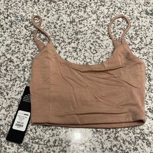 Brand new with tags, tan crop top